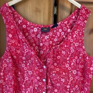 Floral Red Sleeveless Top X